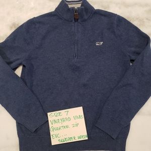 Boys size 7 quarter zip sweater